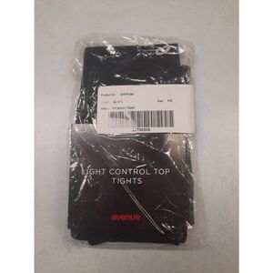 Avenue Size A/B Black Control Top Tights Pantyhose
